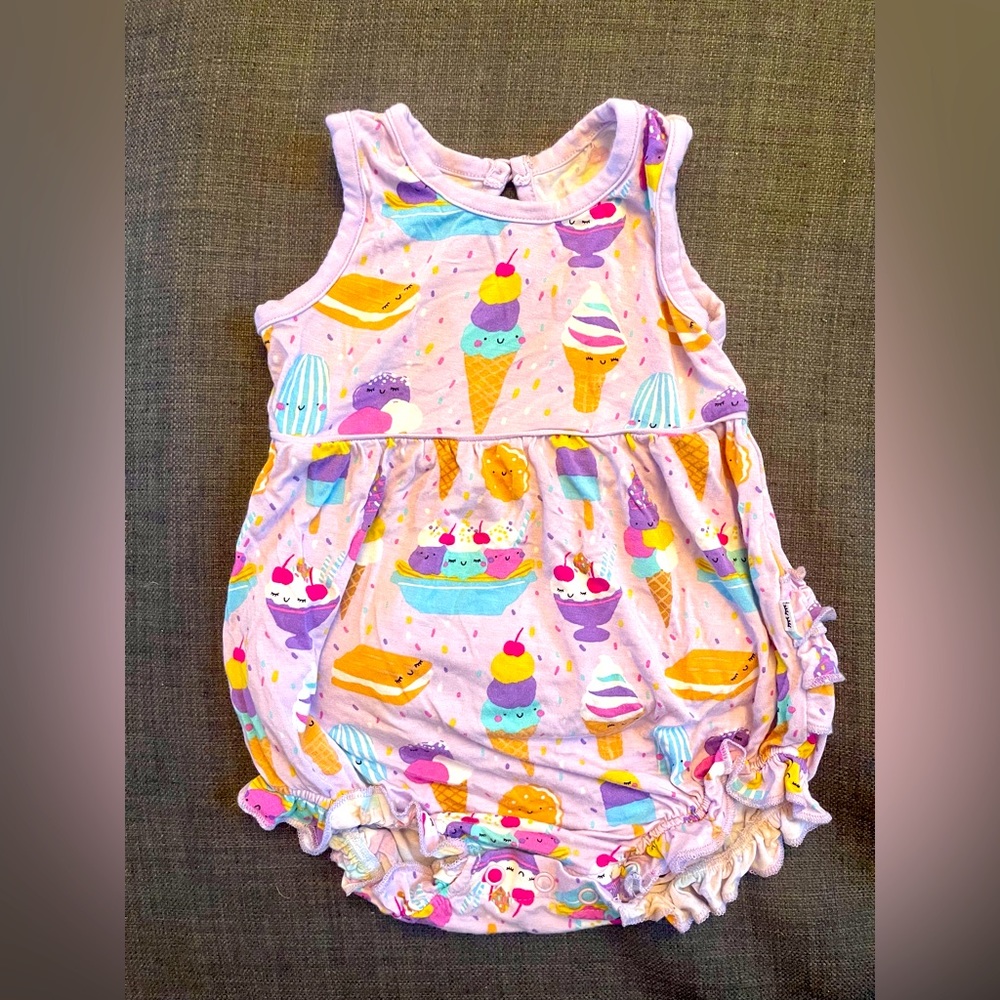 Little Sleepies Wildberry Ice Cream Social Bubble Romper